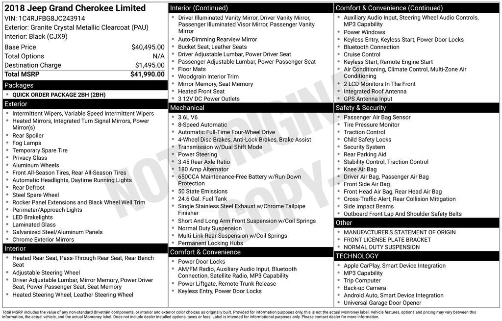 2018 Jeep Grand Cherokee Limited