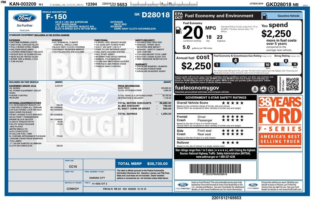 2016 Ford F-150 XLT