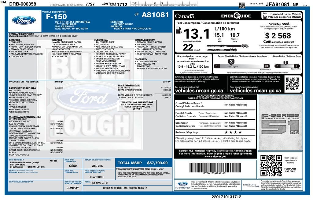 2018 Ford F-150 XLT