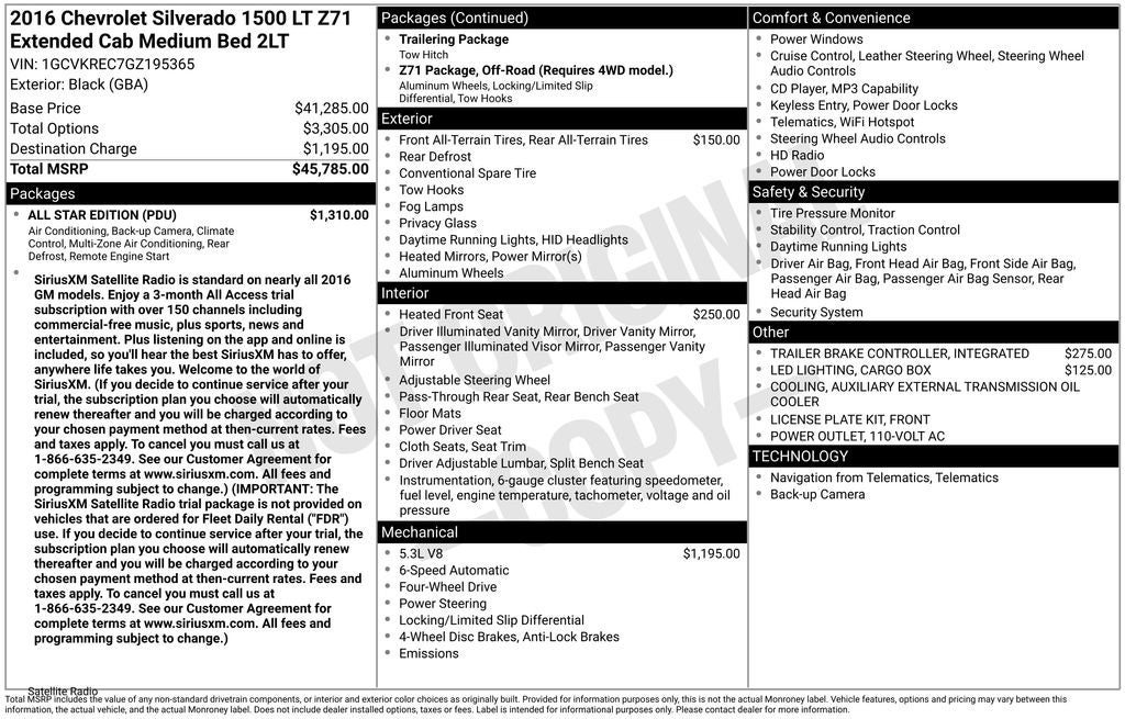 2016 Chevrolet Silverado 1500 LT LT2