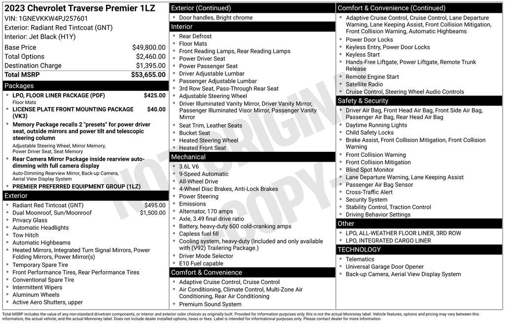 2023 Chevrolet Traverse Premier