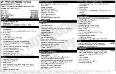 2017 Chrysler Pacifica Touring L