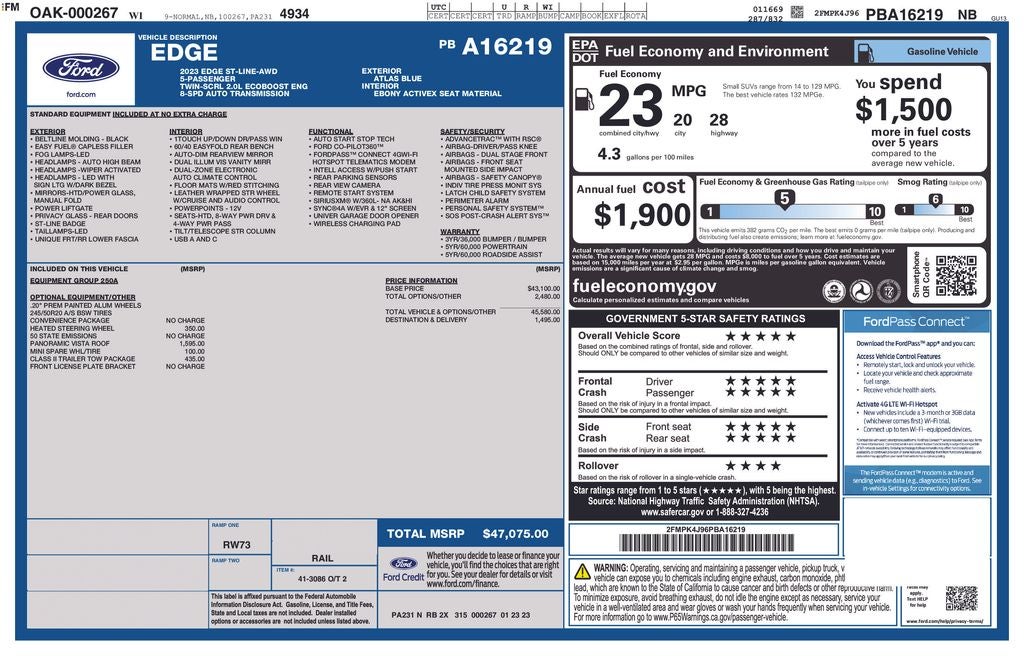 2023 Ford Edge ST Line