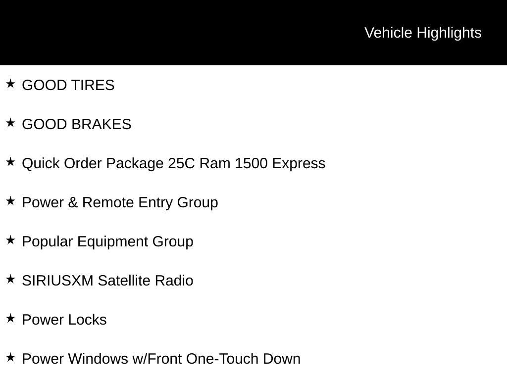 2013 RAM 1500 Tradesman/Express