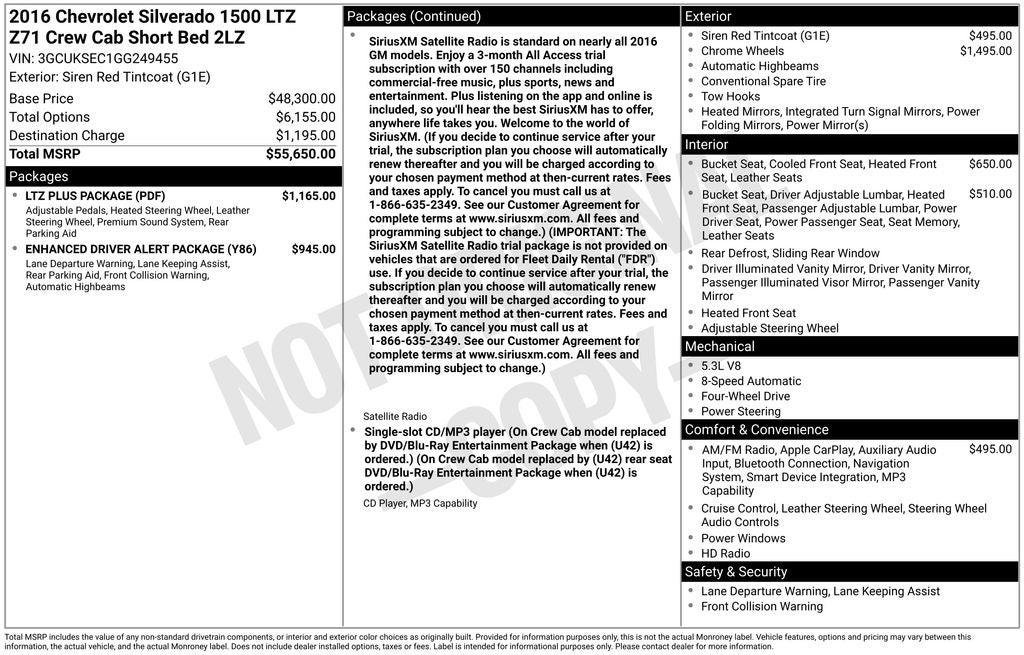 2016 Chevrolet Silverado 1500 LTZ 2LZ