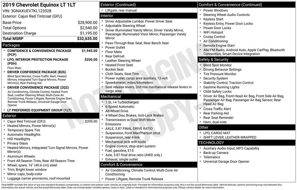 2019 Chevrolet Equinox LT w/1LT