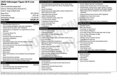 2025 Volkswagen Tiguan 2.0T SE R-Line Black