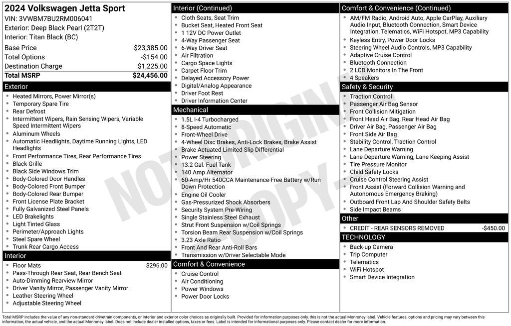 2024 Volkswagen Jetta 1.5T Sport