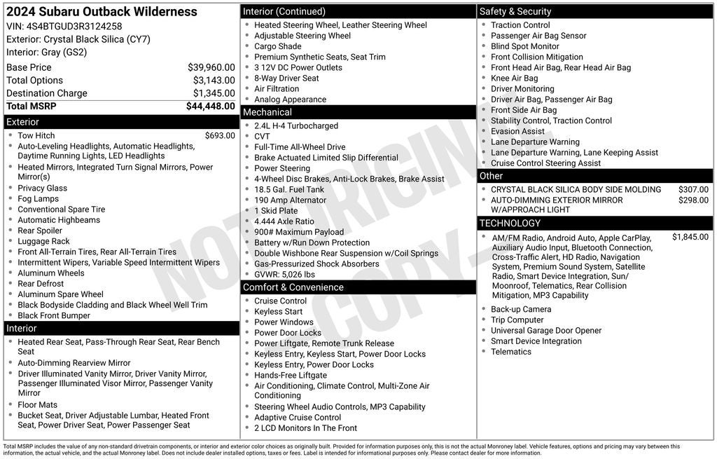 2024 Subaru Outback Wilderness