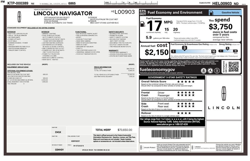 2017 Lincoln Navigator Select