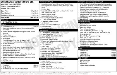 2025 Hyundai Santa Fe Hybrid SEL