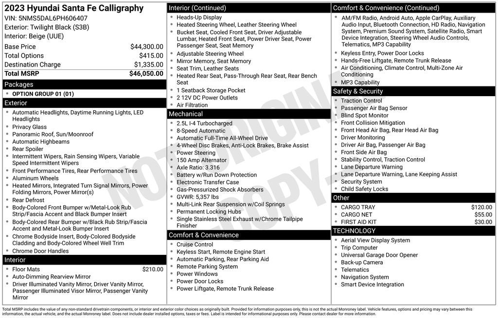 2023 Hyundai Santa Fe Calligraphy