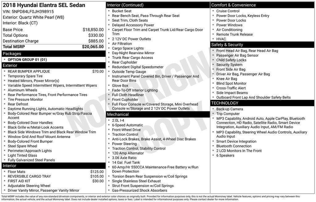 2018 Hyundai Elantra SEL