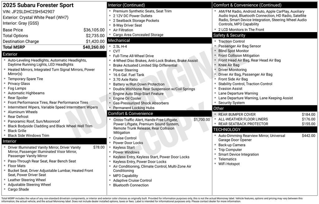 2025 Subaru Forester Sport