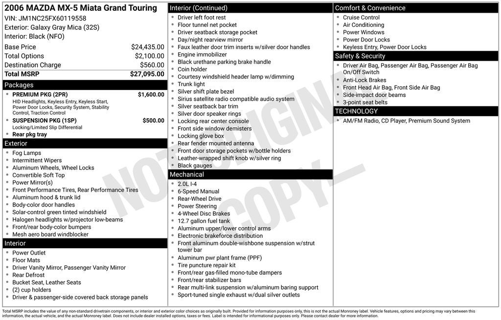2006 Mazda Mazda Miata Grand Touring