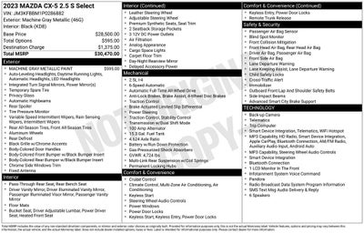 2023 Mazda Mazda CX-5 2.5 S Select Package