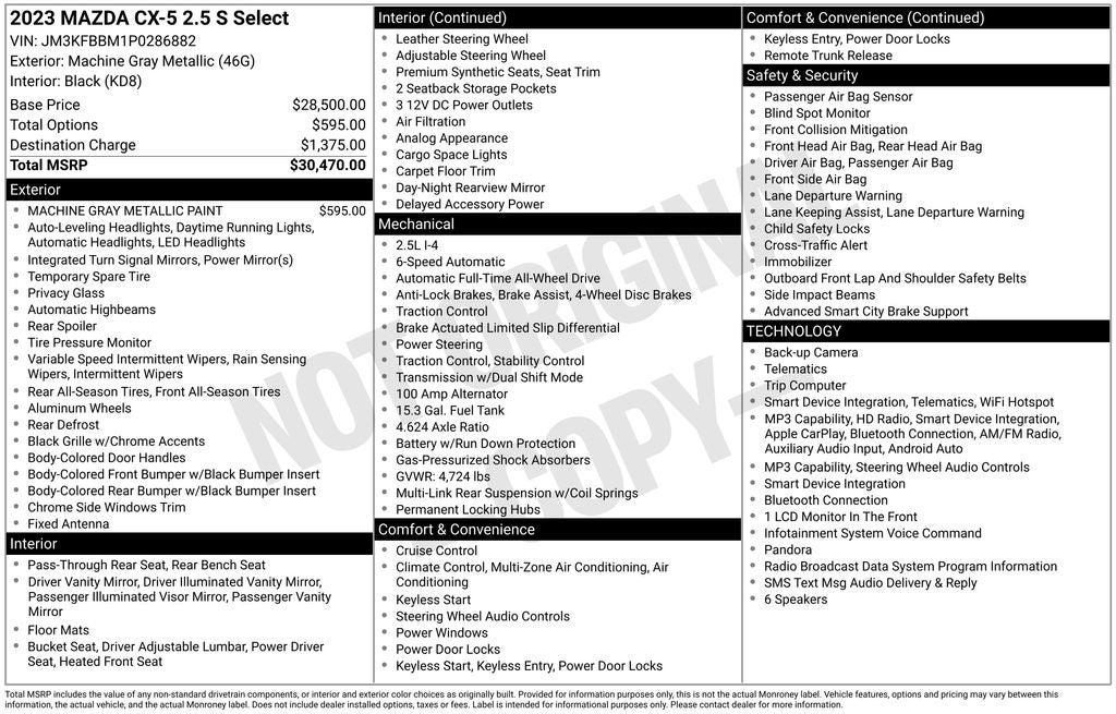 2023 Mazda Mazda CX-5 2.5 S Select Package
