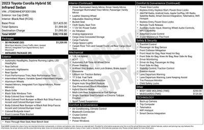 2023 Toyota Corolla Hybrid SE