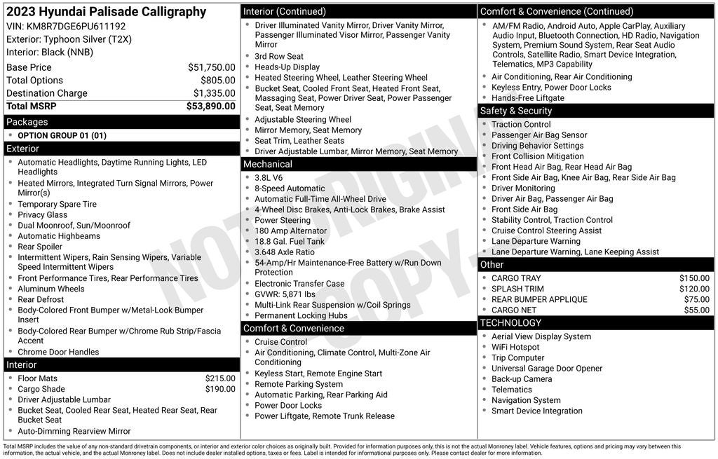 2023 Hyundai Palisade Calligraphy