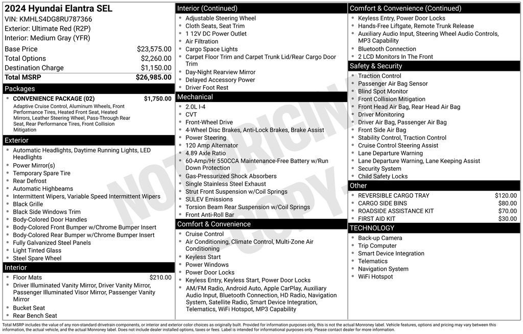 2024 Hyundai Elantra SEL